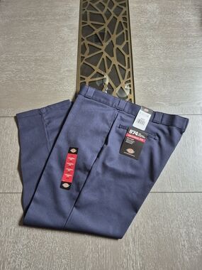 Dickies Men's 874 Work Pants in Navy Blue Stain & Wrinkle Resistant